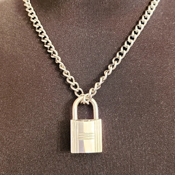 Hermes Cadena Silver Lock #51 On Chain - Picture 6 of 7